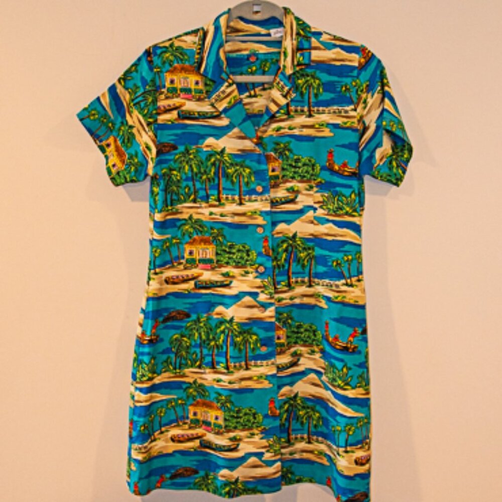 Pussers West Indies 100% Silk Dress size 6 - Picture 3 of 6